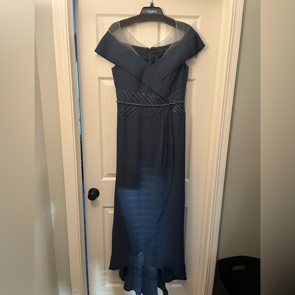 Elegant Blue Off-Shoulder Dress
